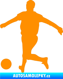 Samolepka Fotbalista 017 levá oranžová