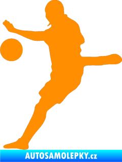 Samolepka Fotbalista 022 levá oranžová