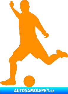 Samolepka Fotbalista 031 levá oranžová