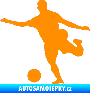 Samolepka Fotbalista 032 levá oranžová