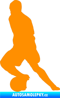 Samolepka Fotbalista 036 levá oranžová
