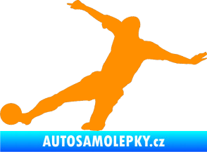 Samolepka Fotbalista 037 levá oranžová