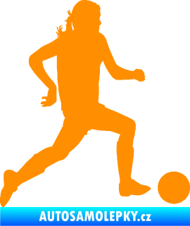 Samolepka Fotbalistka 001 pravá oranžová