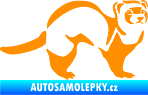 Samolepka Fretka 002 pravá oranžová