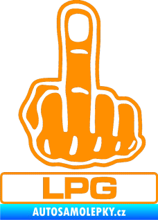 Samolepka Fuck off LPG oranžová