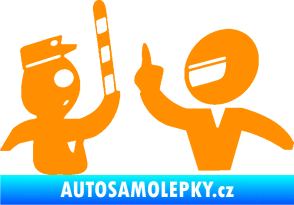 Samolepka Fuck the police 003 oranžová