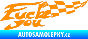 Samolepka Fuck you oranžová