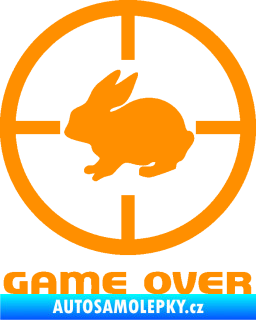 Samolepka Game over lov zajíce oranžová