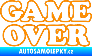 Samolepka Game over nad sebou 001 oranžová