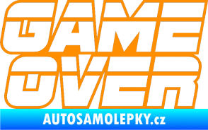 Samolepka Game over nad sebou 002 oranžová