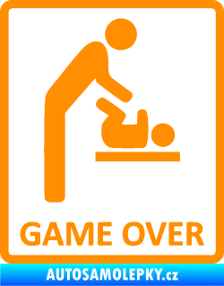 Samolepka Game over varianta baby oranžová