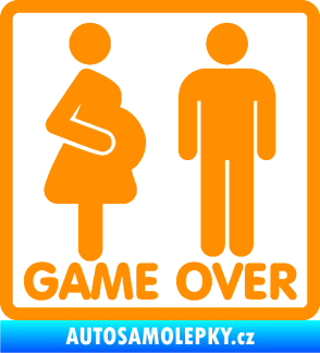 Samolepka Game over varianta jsem v tom oranžová