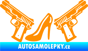 Samolepka Girl mafia 002 levá oranžová