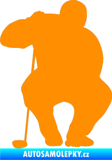 Samolepka Golfista 006 levá oranžová