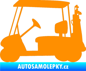 Samolepka Golfista 012 levá vozík oranžová