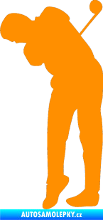 Samolepka Golfista 013 levá oranžová