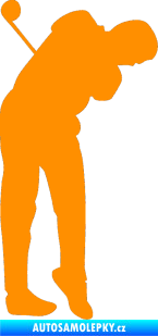 Samolepka Golfista 013 pravá oranžová