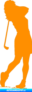Samolepka Golfistka 015 levá oranžová