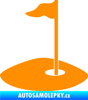 Samolepka Golfová jamka 001 pravá oranžová