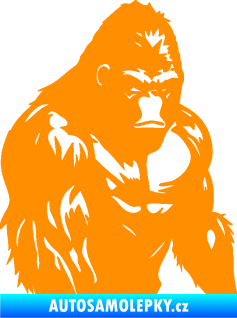 Samolepka Gorila 004 pravá oranžová