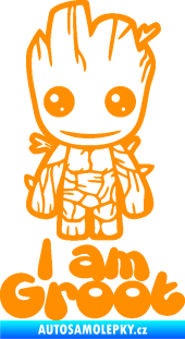 Samolepka Groot 001 levá s nápisem oranžová
