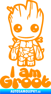 Samolepka Groot 001 pravá s nápisem oranžová