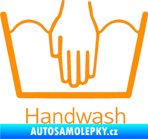 Samolepka Handwash ruční mytí oranžová