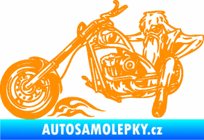 Samolepka Harley 001 levá oranžová