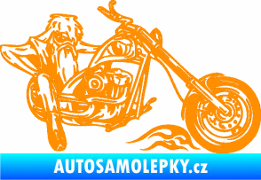 Samolepka Harley 001 pravá oranžová