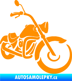 Samolepka Harley 002 pravá motorka oranžová