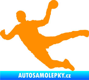 Samolepka Házená 002 levá oranžová