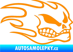 Samolepka Head - lebka- pravá oranžová