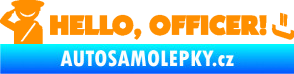 Samolepka Hello, Officer! oranžová