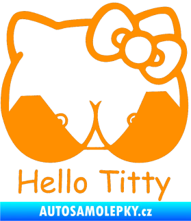 Samolepka Hello Titty oranžová