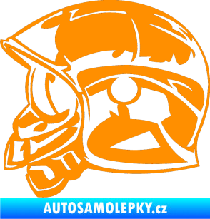 Samolepka Helma levá oranžová