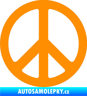 Samolepka Hippies 001 oranžová