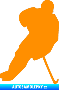 Samolepka Hokejista 003 pravá oranžová