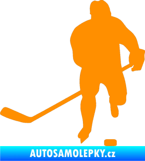 Samolepka Hokejista 008 levá oranžová