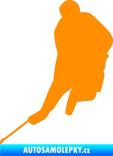 Samolepka Hokejista 012 levá oranžová