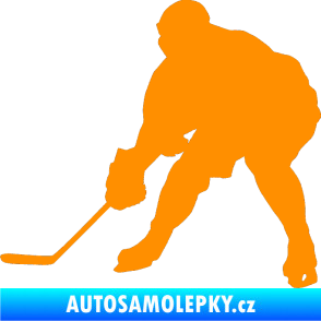 Samolepka Hokejista 016 levá oranžová