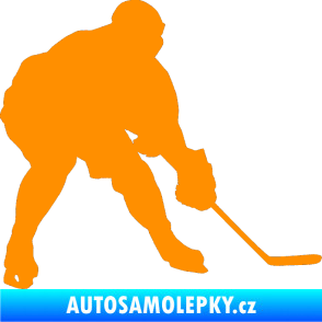 Samolepka Hokejista 016 pravá oranžová