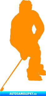Samolepka Hokejista 018 levá oranžová