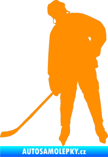 Samolepka Hokejista 024 levá oranžová