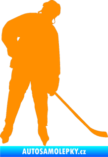 Samolepka Hokejista 024 pravá oranžová