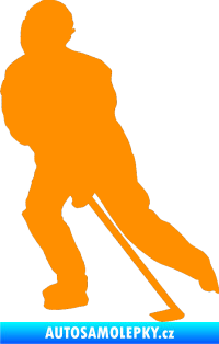 Samolepka Hokejista 025 levá oranžová