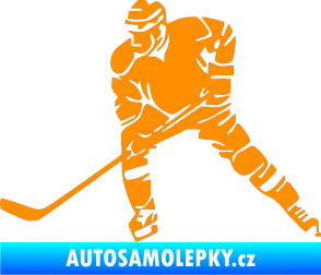 Samolepka Hokejista 026 levá oranžová