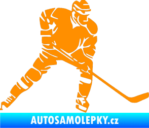 Samolepka Hokejista 026 pravá oranžová