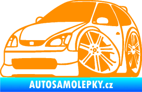 Samolepka Honda Civic karikatura levá oranžová