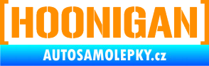 Samolepka Hoonigan nápis oranžová
