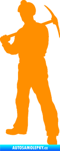 Samolepka Horník 001 levá oranžová